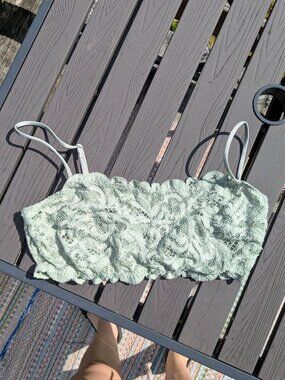 Free People Green Lace Bralette